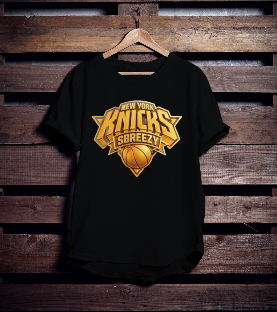 New York Knicks Sbreezy Golden Basketball T-Shirt