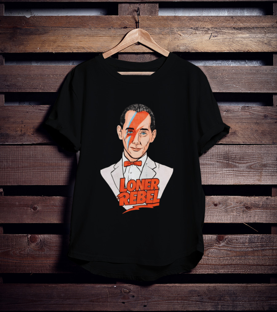 Pee Wee Herman David Bowie Aladdin Sane Loner Rebel Mashup Pop Culture T-Shirt