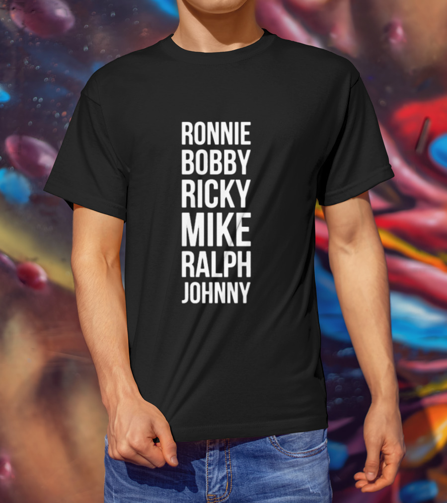 Ronnie Bobby Ricky Mike Ralph And Johnny New Edition Members Retro 80s HIP HOP Streetwear T-Shirt