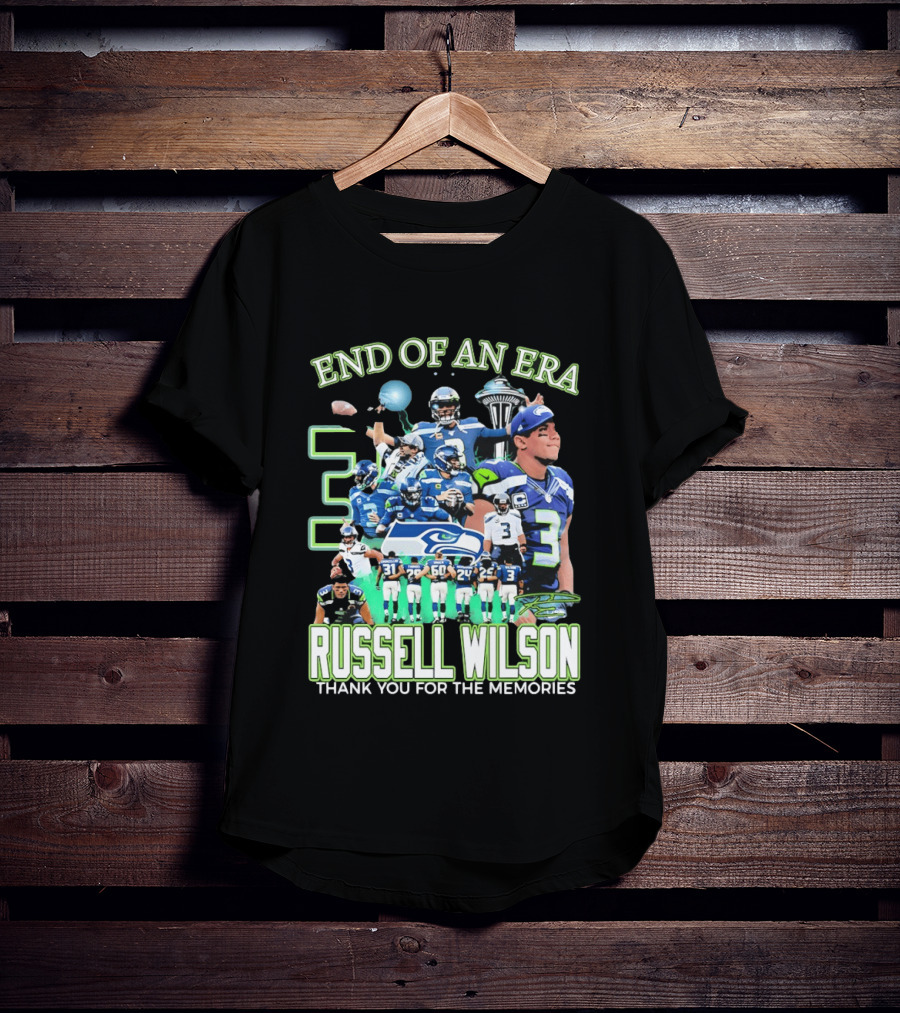 Russell Wilson Seattle Seahawks End Of An Era Thank You For The Memories T-Shirt