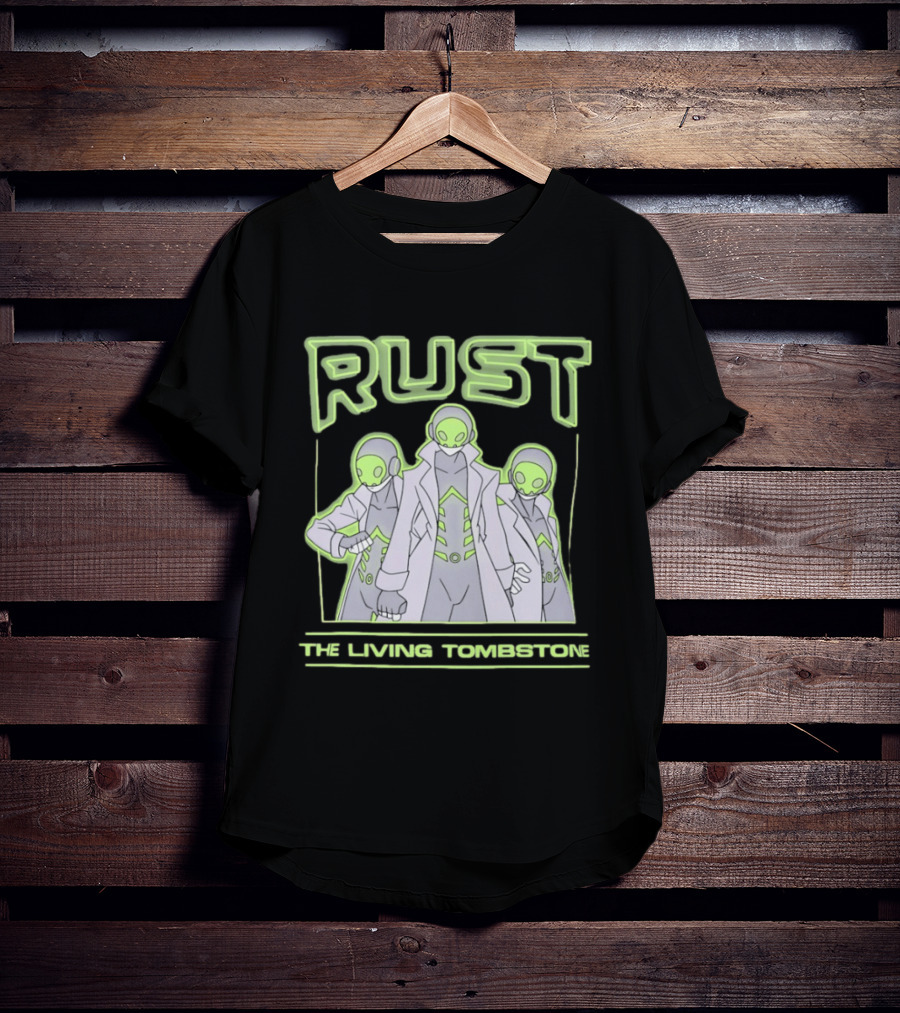 Rust The Living Tombstone Futuristic Sci Fi Characters Music Band T-Shirt