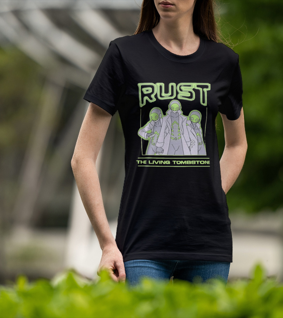 Rust The Living Tombstone Futuristic Sci Fi Characters Music Band T-Shirt