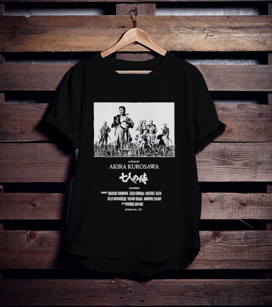 Seven Samurai Akira Kurosawa Takashi Shimura Isao Kimura Daisuke Kato Classic Film T-Shirt