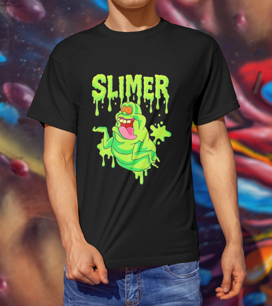 Ghostbusters Slimer Green Ectoplasm Dripping Slime T-Shirt