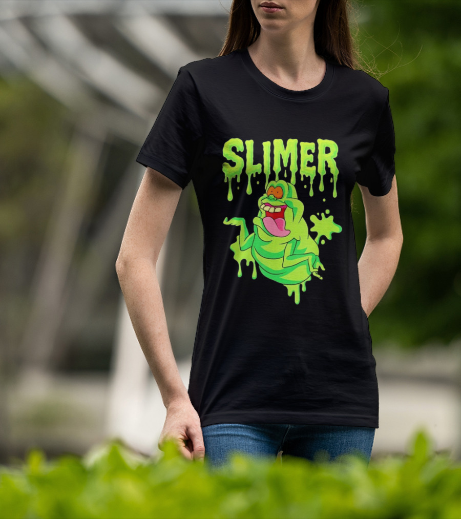 Ghostbusters Slimer Green Ectoplasm Dripping Slime T-Shirt