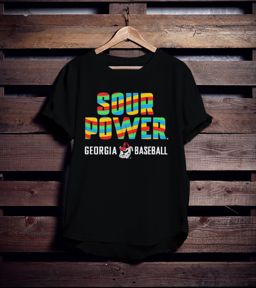Sour Power Georgia Baseball Bulldog Candy T-Shirt