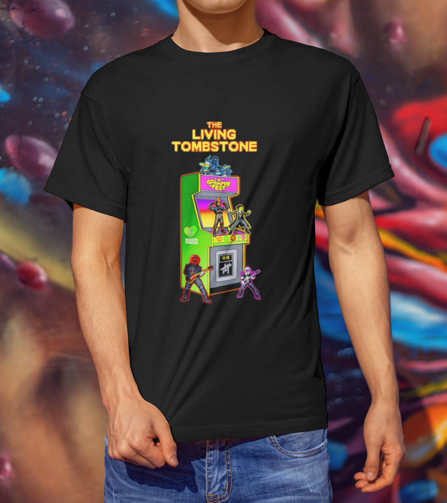 The Living Tombstone Grimmie Fest Christina Grimmie Foundation Arcade Cabinet T-Shirt