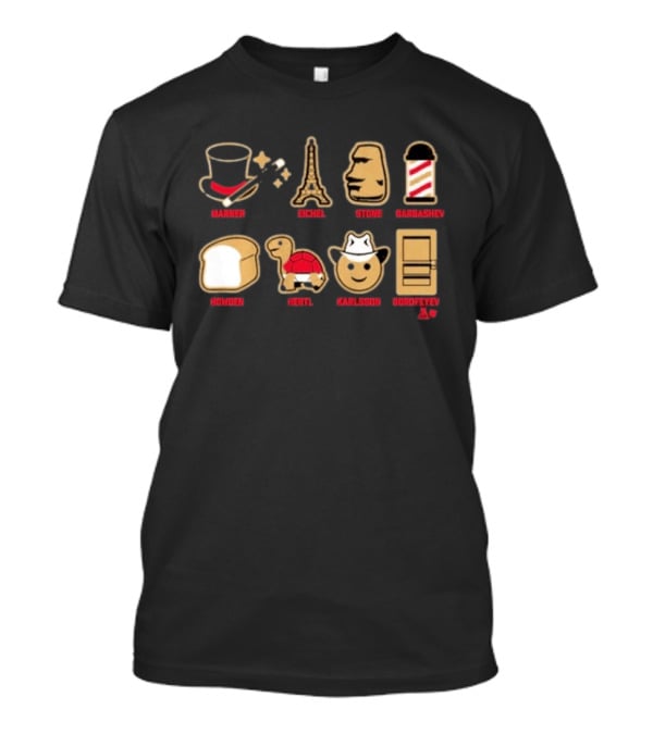 Vegas Hockey Emoji Inspired Stars Marner Eichel Stone Barberchev Gorden Hertl Karlsson Dorofeyev T-Shirt