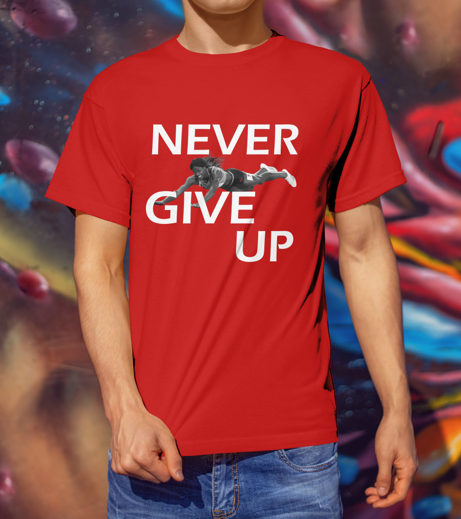 NEVER GIVE UP Shaunae Miller Jump Drive Determination T-Shirt
