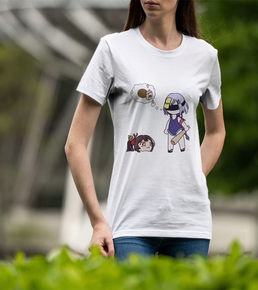 Qiqi Dumpling Vision With Hutao Adorable Interaction T-Shirt