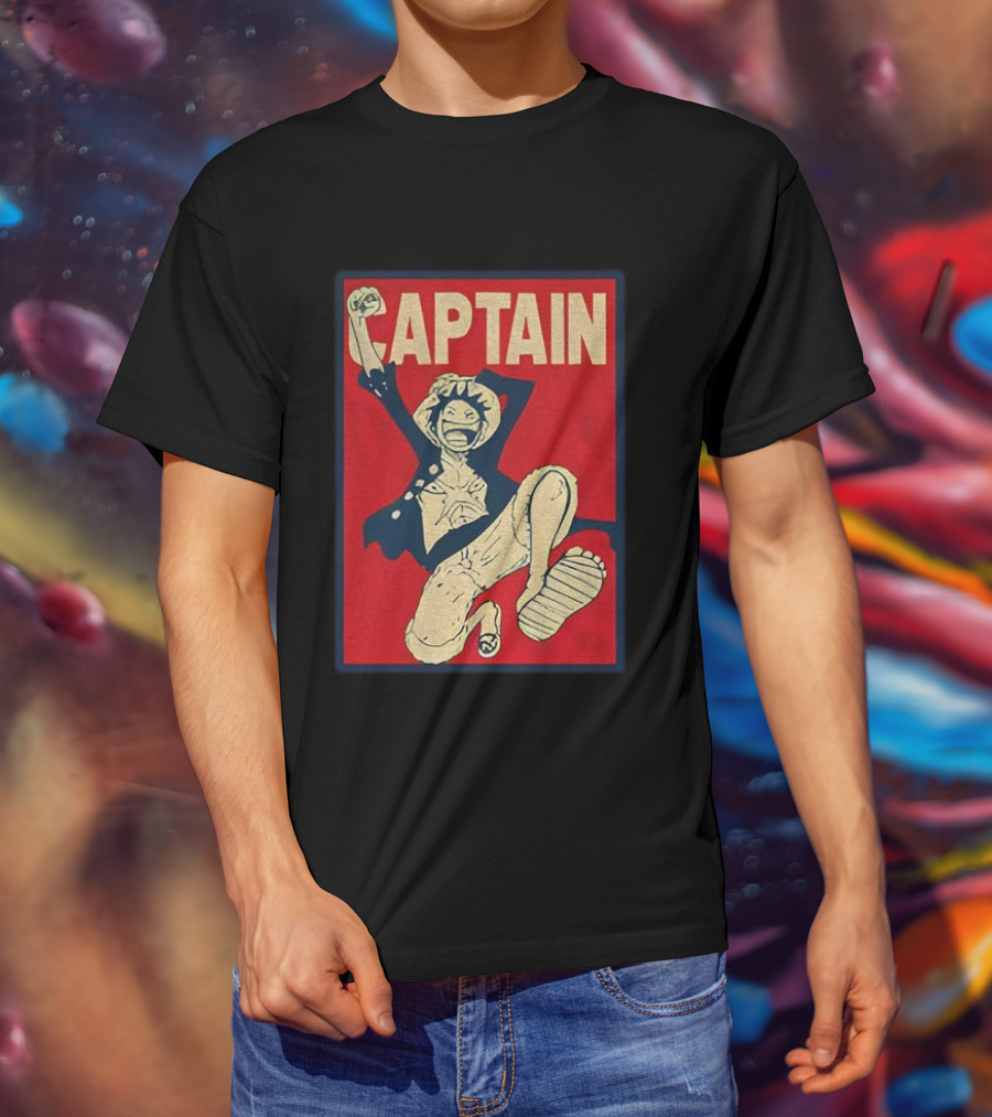 Captain Monkey D Luffy Anime Fan Favorite Adventure Series Hero Design T-Shirt