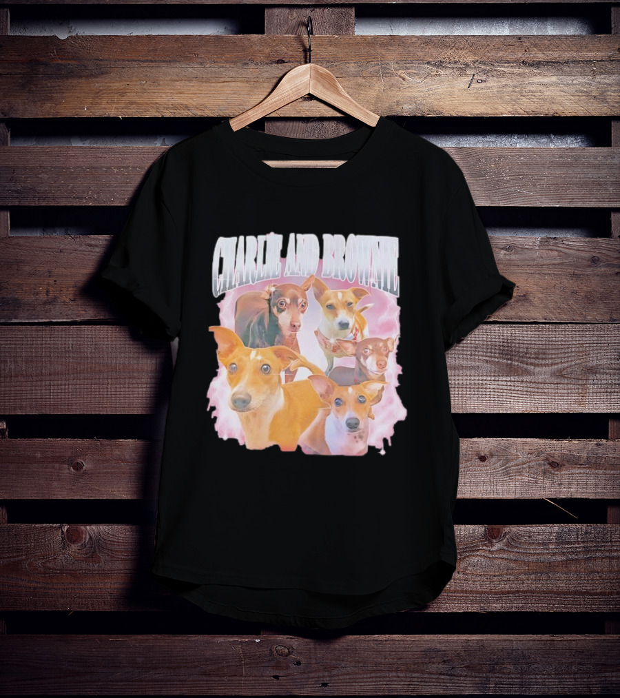 Charlie And Brownie Cute Dog Compilation T-Shirt