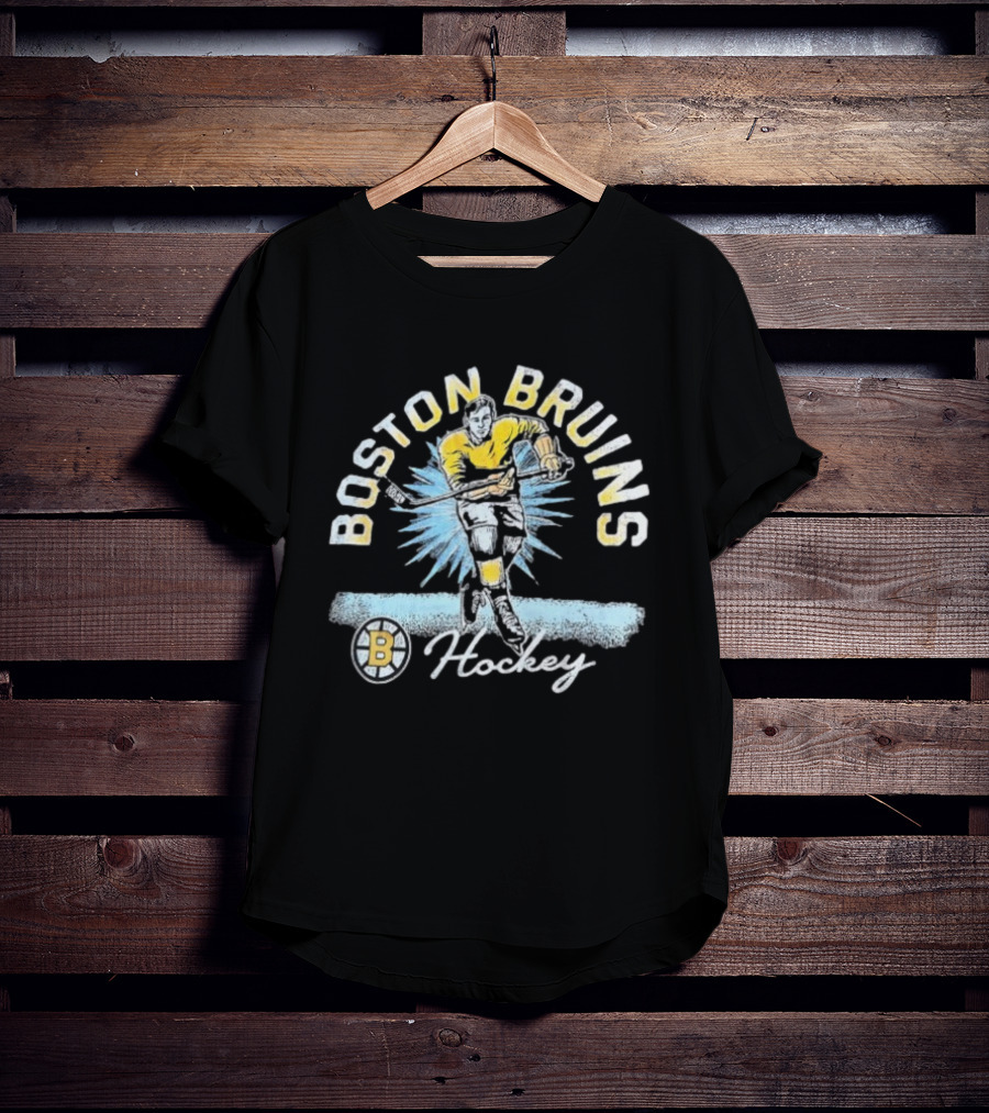 Boston Bruins Hockey NHL Vintage Retro Player Graphic T-Shirt