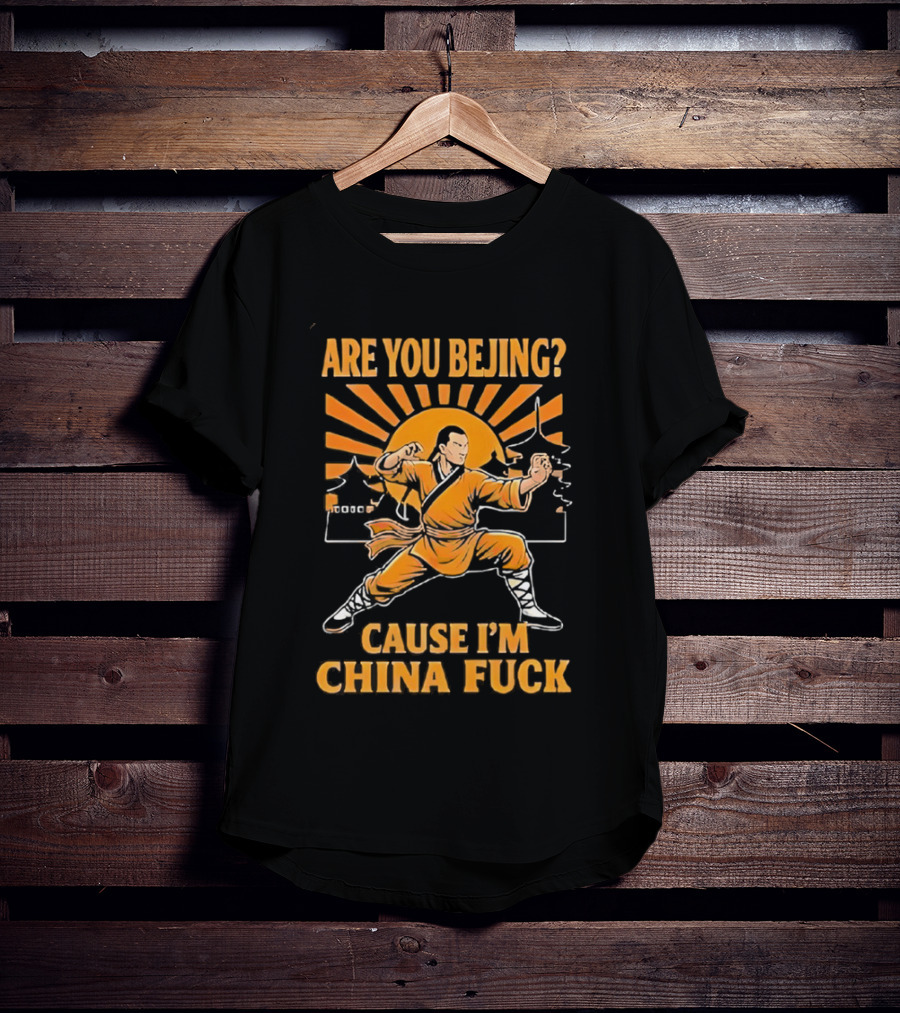 China Kung Fu Humor Are You Beijing Cause I'm China Martial Arts Joke T-Shirt