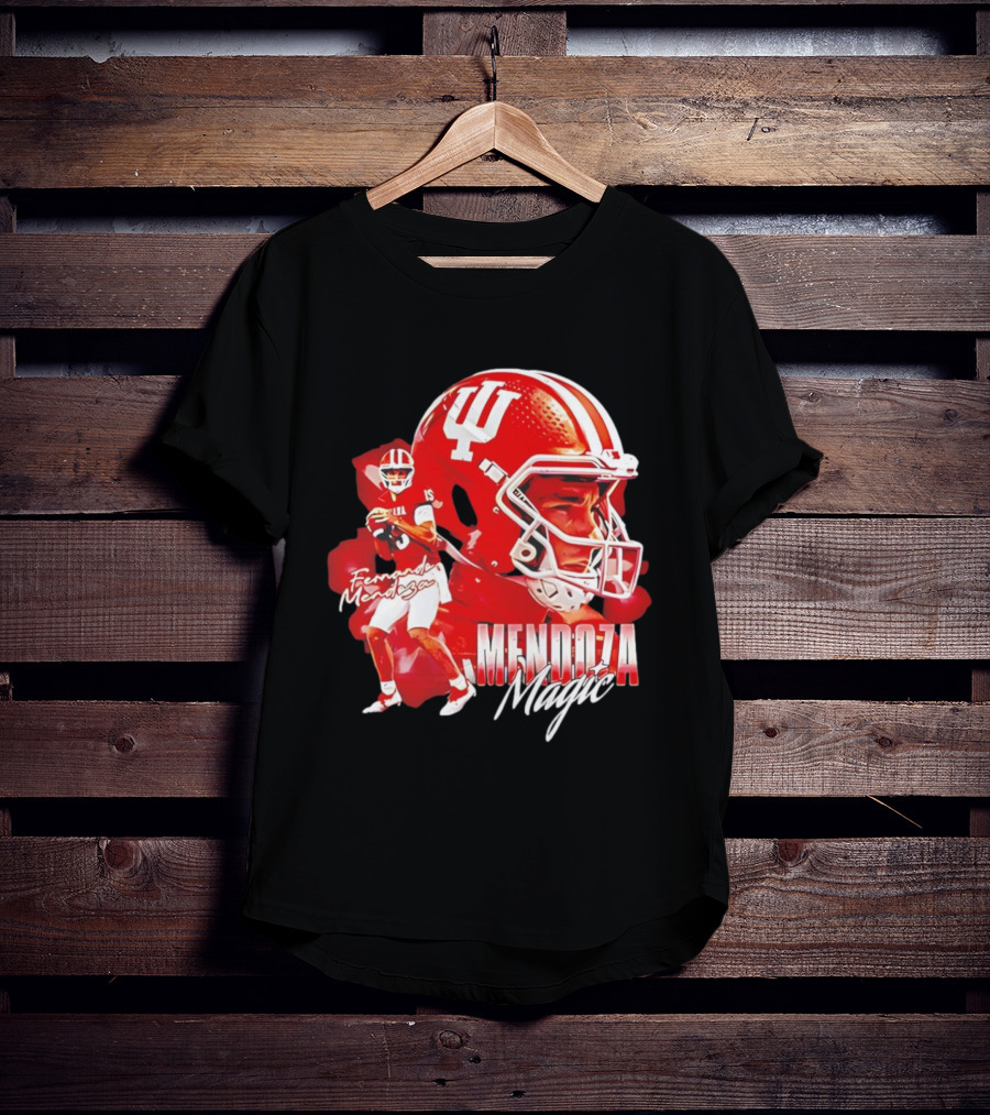 Fernando Mendoza Indiana Mendoza Magic Football Player Collage T-Shirt