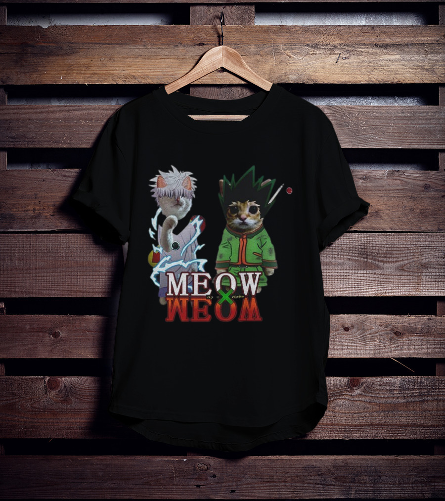 MeowxMeow HxH GonxKillua Cat Anime Parody T-Shirt