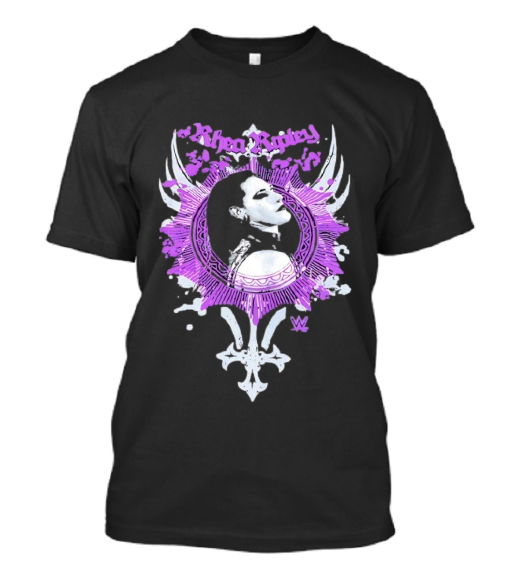 Rhea Ripley WWE Vintage Purple Circular Portrait T-Shirt