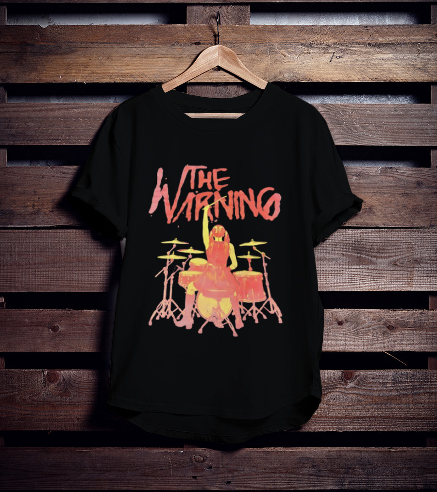 The Warning Band Vintage Drummer Silhouette Music Fans T-Shirt