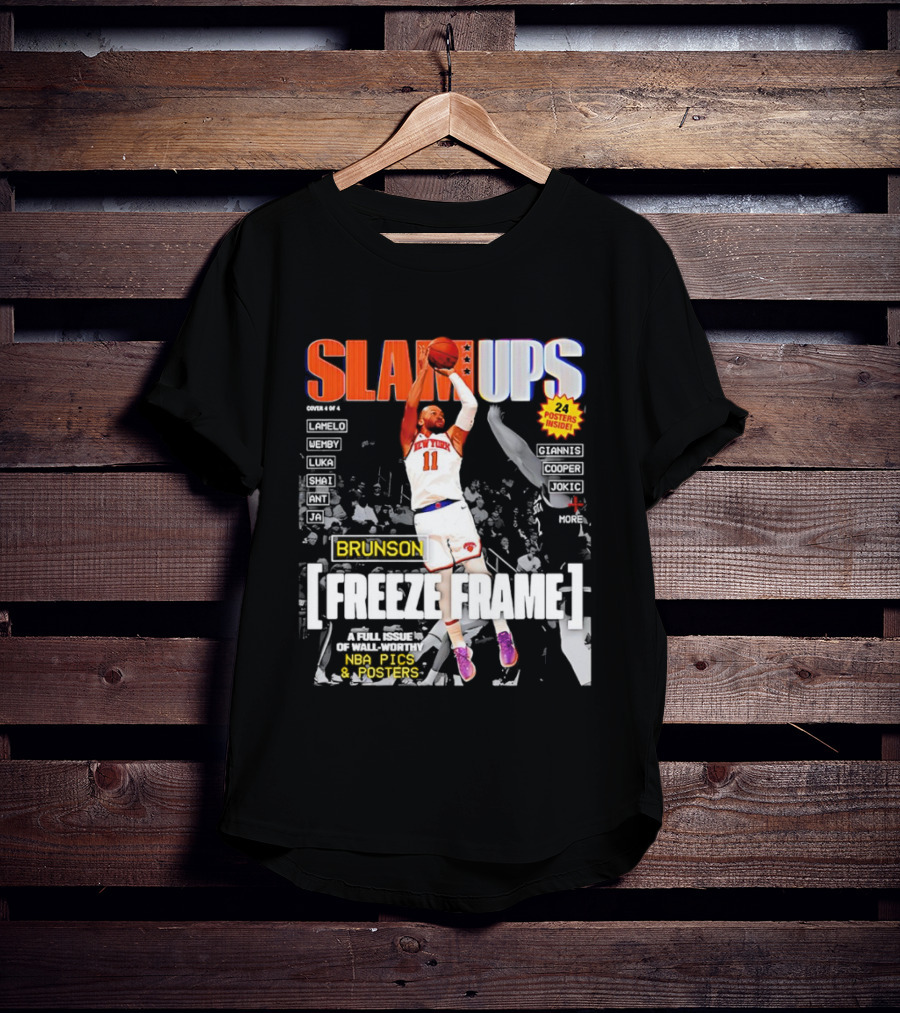 SLAM Ups Jalen Brunson Freeze Frame New York Knicks NBA Inside T-Shirt