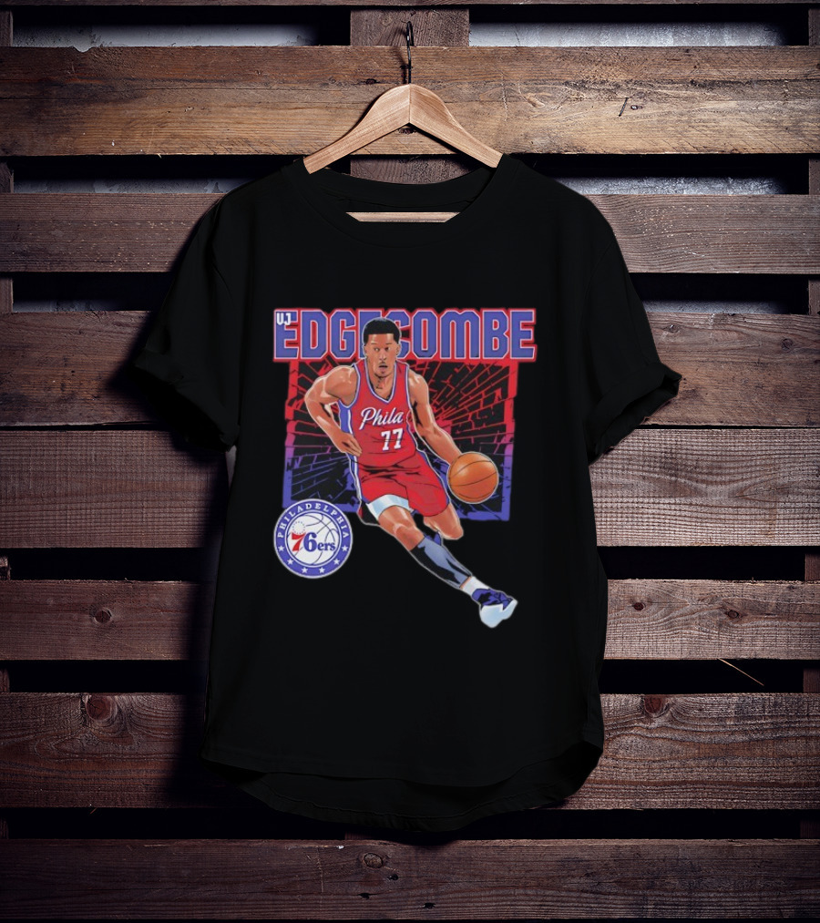 VJ Edgecombe Philadelphia 76ers NBA Phila 77 Basketball Player T-Shirt
