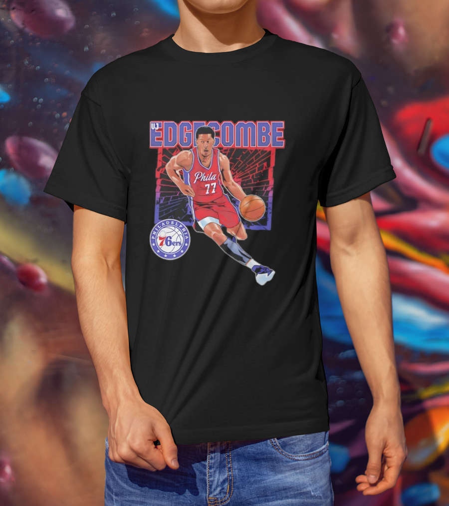 VJ Edgecombe Philadelphia 76ers NBA Phila 77 Basketball Player T-Shirt