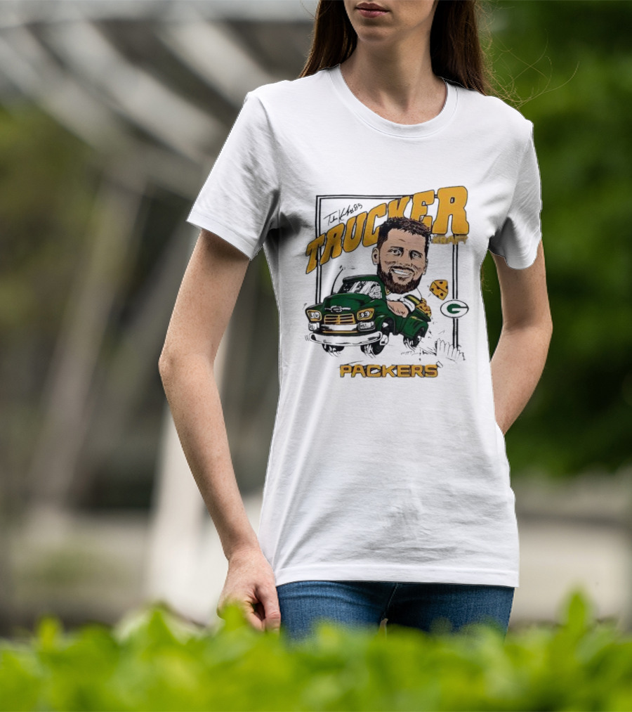 Green Bay Packers Trucker Kraft Cartoon Graphic T-Shirt