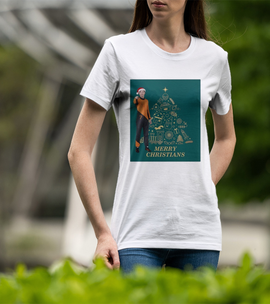 Christian Lundgaard Merry Christians Formula 1 Christmas Green T-Shirt