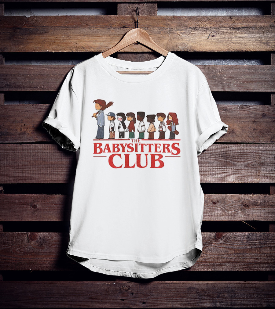 The Babysitters Club Stranger Things Steve Harrington Characters Lineup T-Shirt