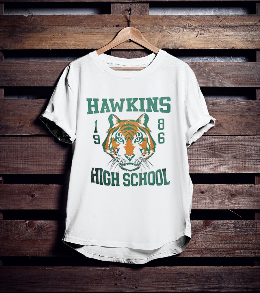 Hawkins High School 1986 Tiger Face T-Shirt