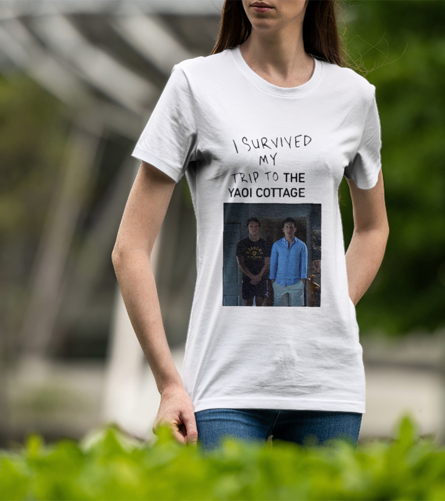 I Survived My Trip To The Yaoi Cottage Heated Rivalry Cottagecore LGBTQ+ Comedy Series T-Shirt