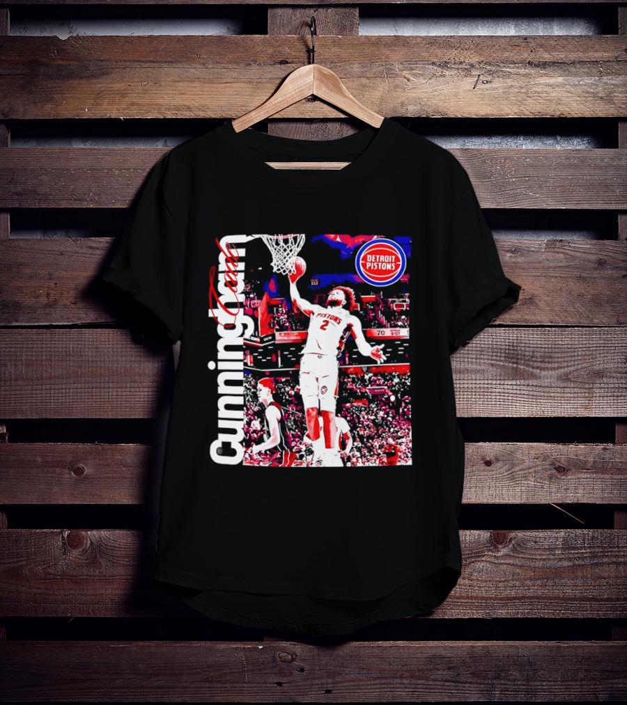 Cade Cunningham Dunking Detroit Pistons Basketball T-Shirt