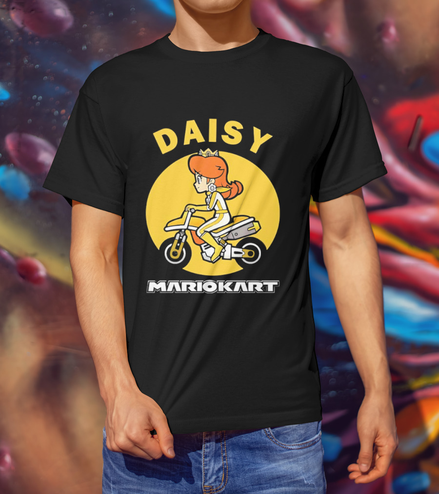 Daisy Mario Kart Motorcycle Rider T-Shirt