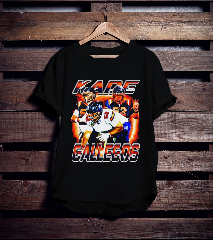Kade Gallegos 52 Chicago Bears Football T-Shirt