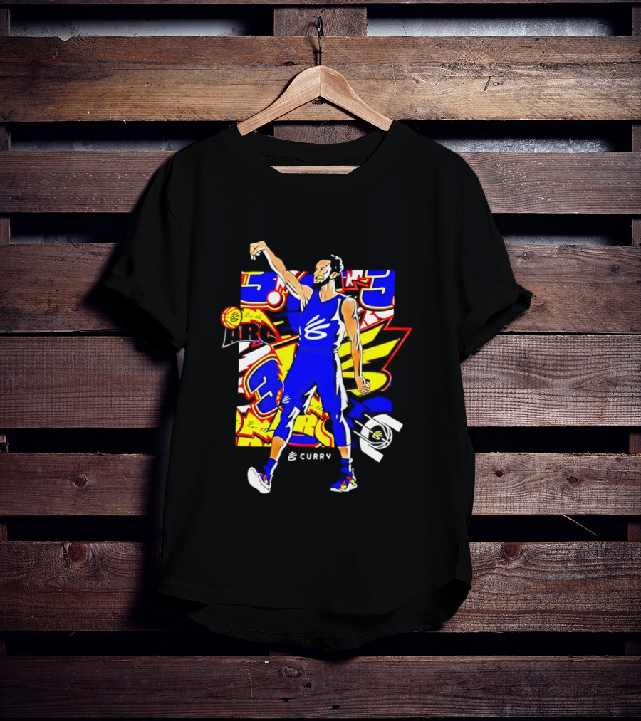 Golden State Warriors Stephen Curry Under Armour Multi Animated Three T-Shirt