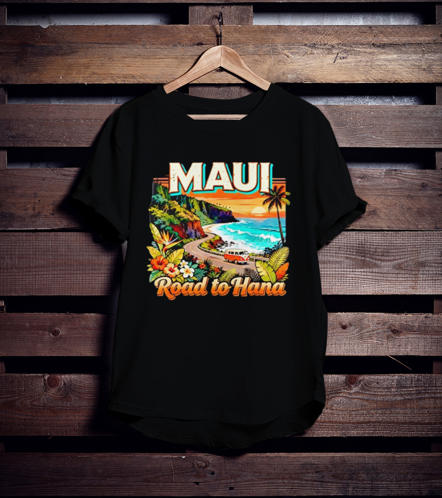 Maui Scenic Road To Hana Hawaii Tropical Adventure T-Shirt
