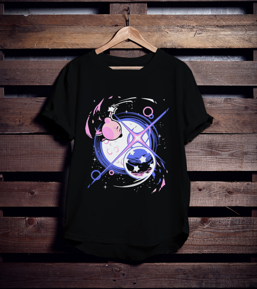 Kirby Celestial Cosmic Dance With Stars And Lunar T-Shirt