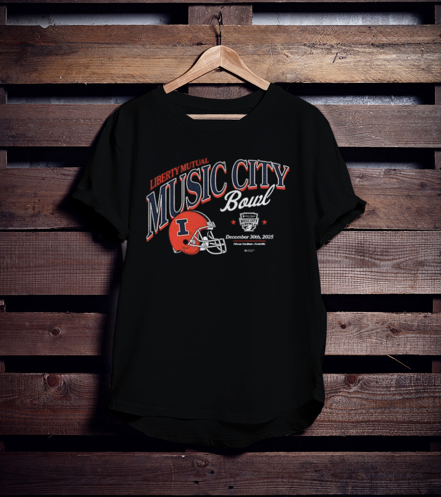 Illinois Fighting Illini Music City Bowl December 30 2025 Football Champs T-Shirt