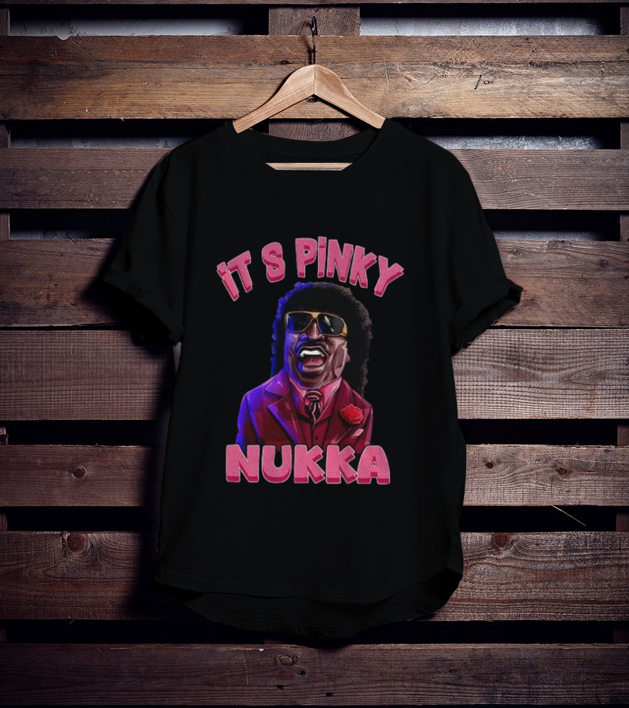 IT'S PINKY NUKKA Cartoon Vintage Style Afro Retro Suit Sunglasses T-Shirt