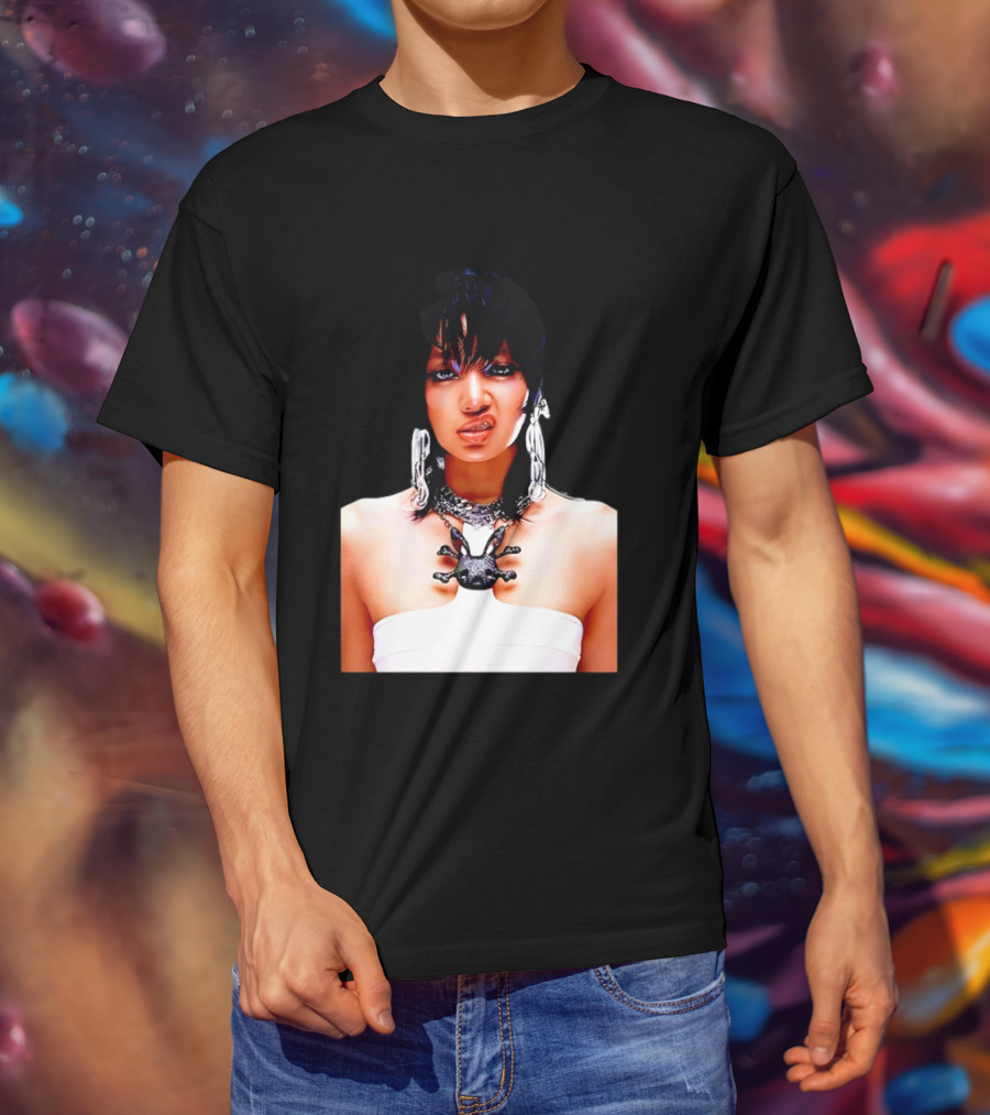 Lisa Rockstar Blackpink V1 Necklace And Earrings T-Shirt