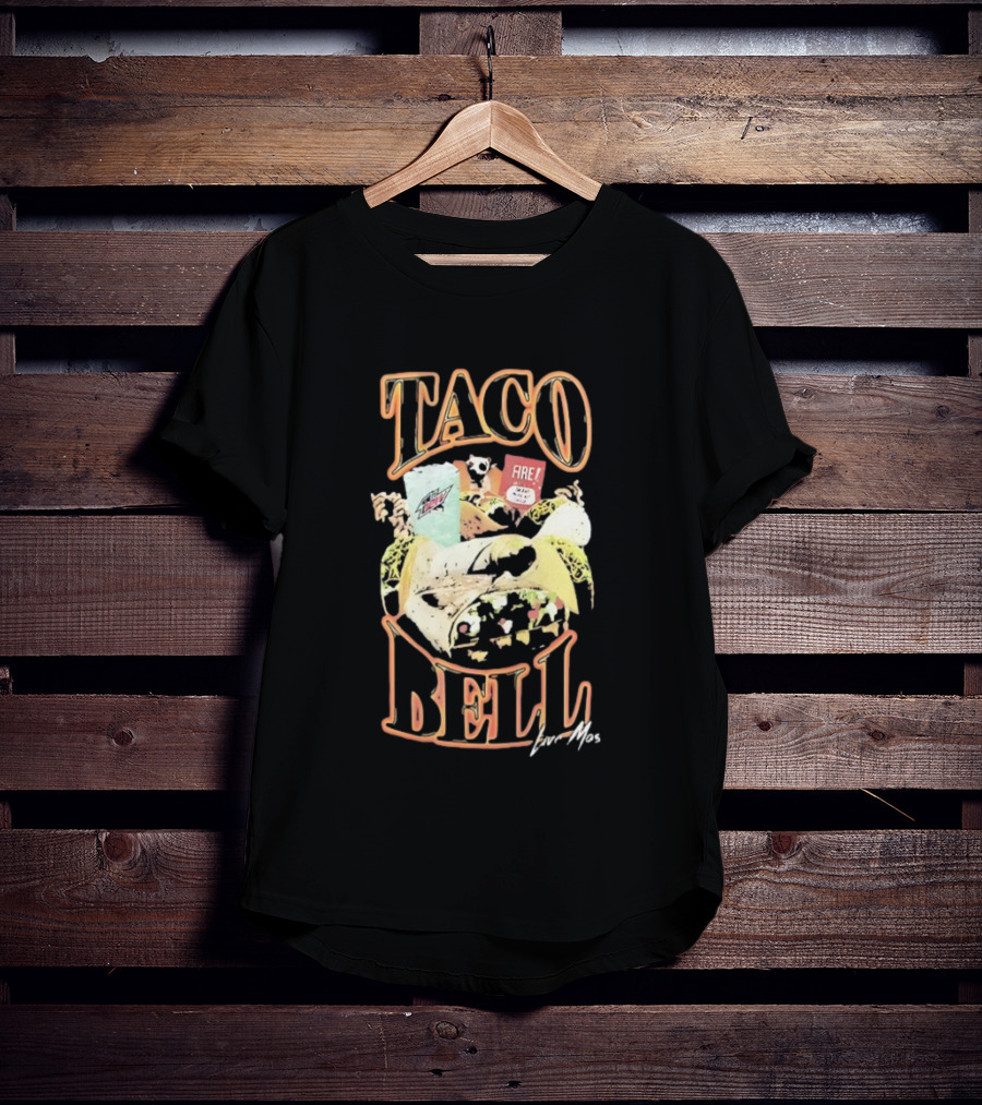 Taco Bell Live Mas 90s Burrito Mountain Dew Combo T-Shirt