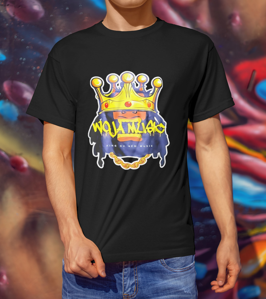 Woja Music King Ov New Music Crowned Gorilla Gold Chain T-Shirt