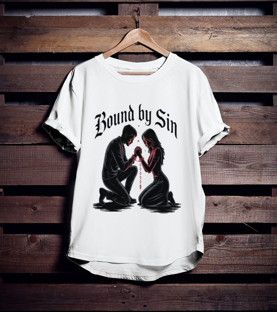 Bound By Sin Couple Chain Embrace T-Shirt