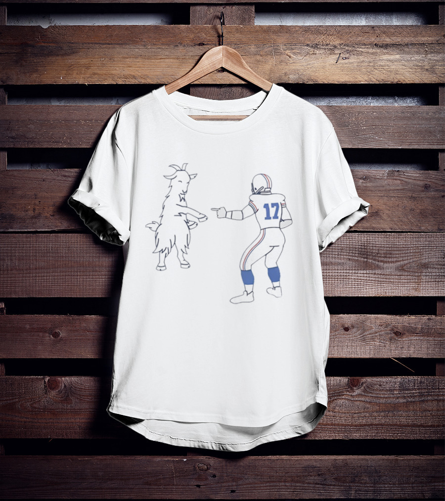 Allen Josh 17 Buffalo Bills Goat Football Player T-Shirt
