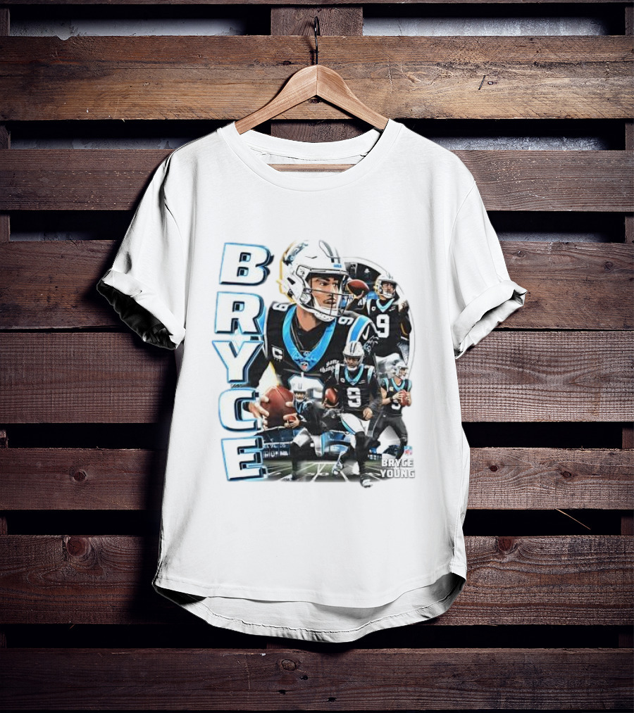 Bryce Young Carolina Panthers NFL Quarterback Football Collage T-Shirt