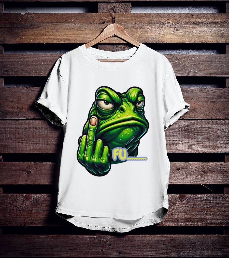 FU Frog Meme Gesture T-Shirt