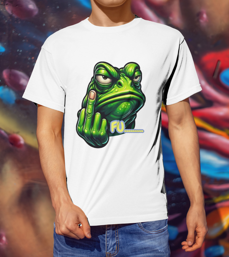 FU Frog Meme Gesture T-Shirt