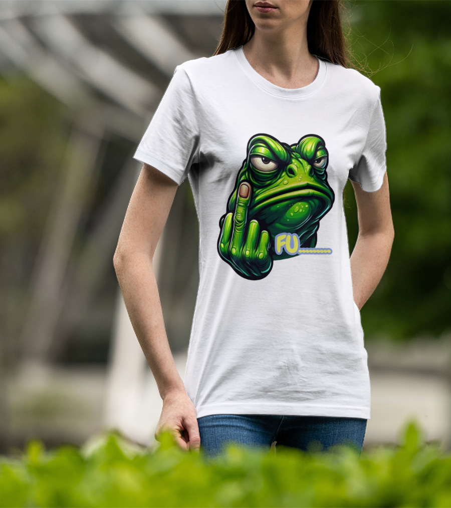 FU Frog Meme Gesture T-Shirt