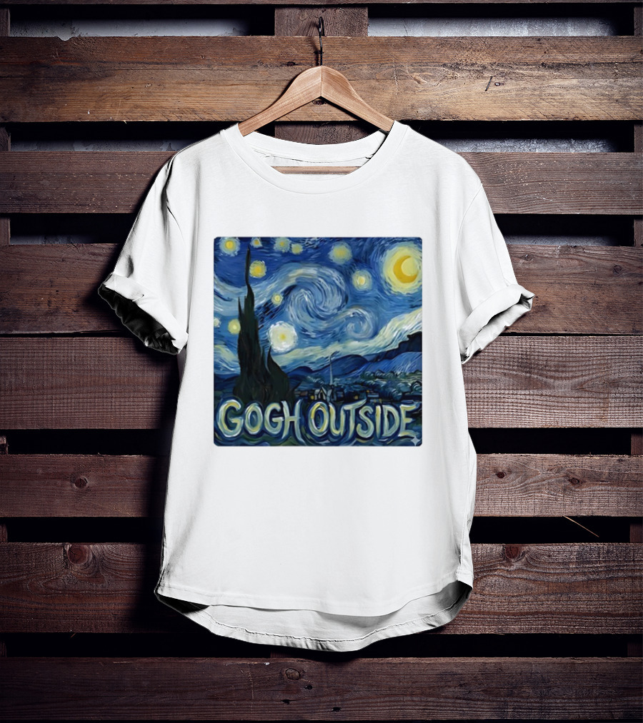 Gogh Outside Starry Night Van Gogh T-Shirt
