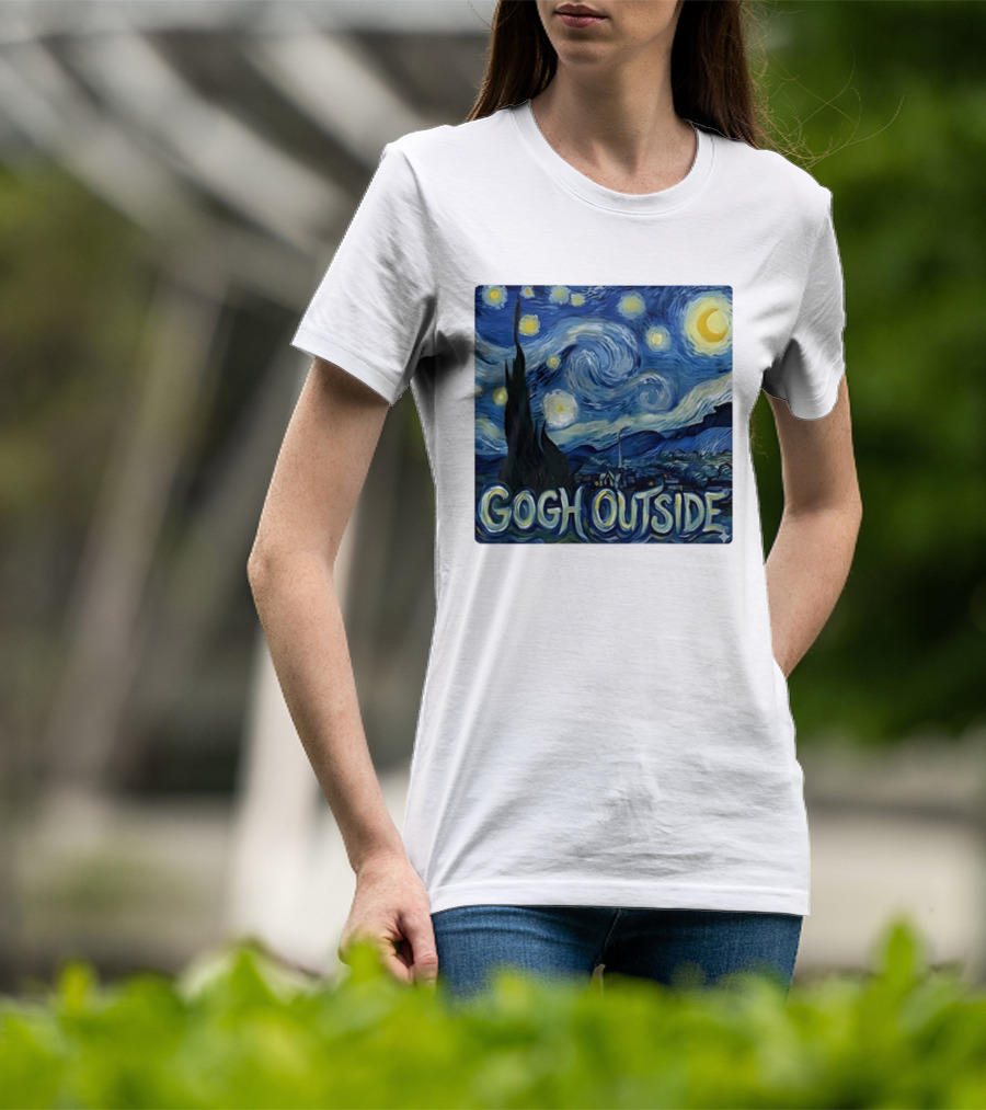 Gogh Outside Starry Night Van Gogh T-Shirt