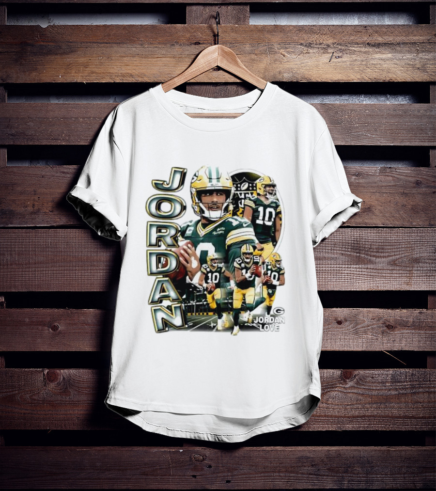 Green Bay Packers Jordan Love Player Montage T-Shirt
